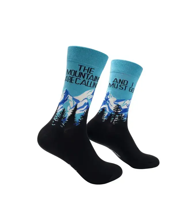 The Mountains are Calling Mens Socks