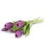 Lifelike 5 Stem Tulip Bunch - Purple