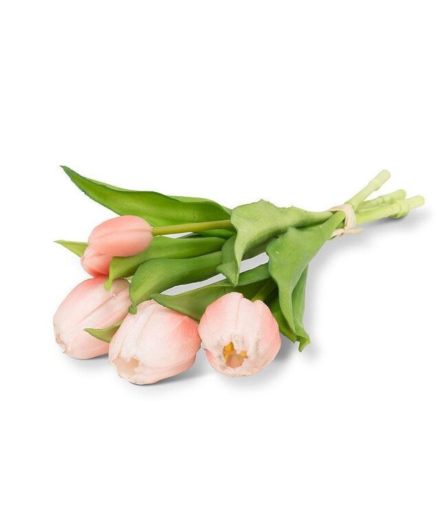 Lifelike 5 Stem Tulip Bunch - Pink