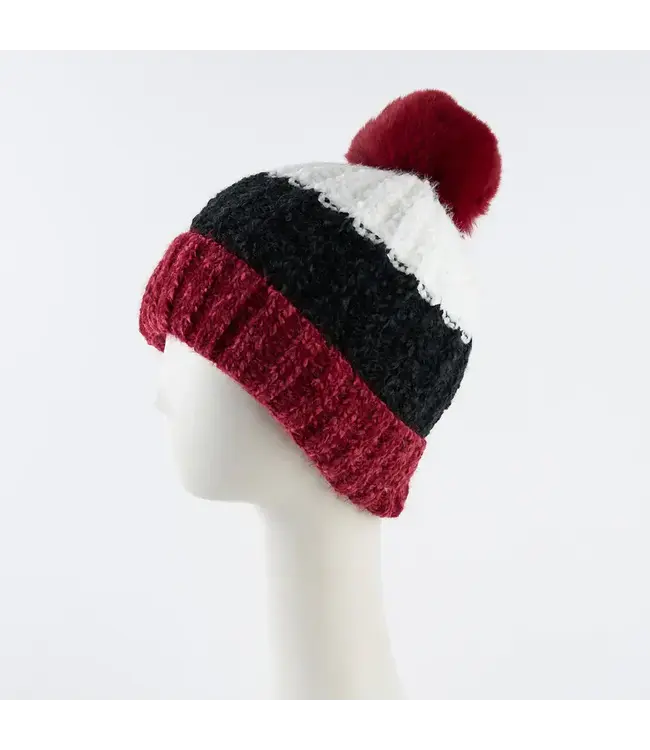 Beanie Jemmi Striped Cranberry