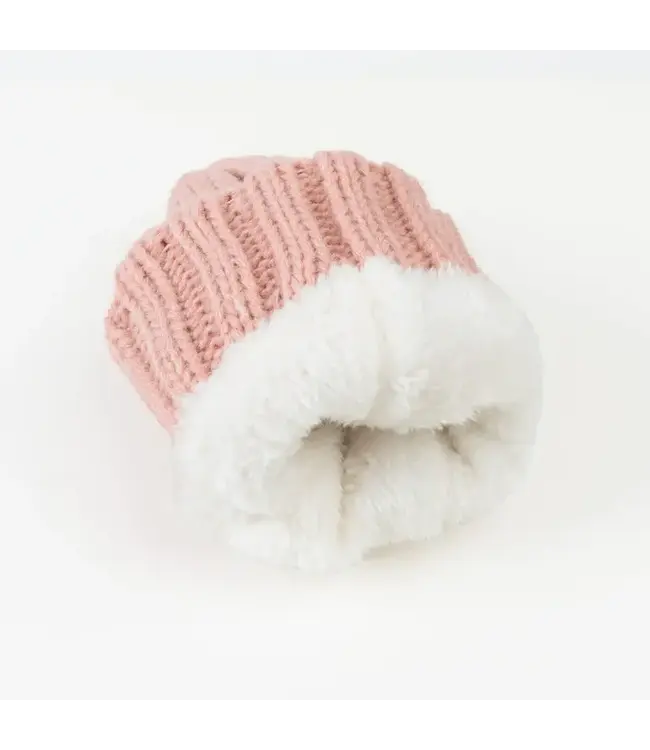 Mitten Cable Knit Rose