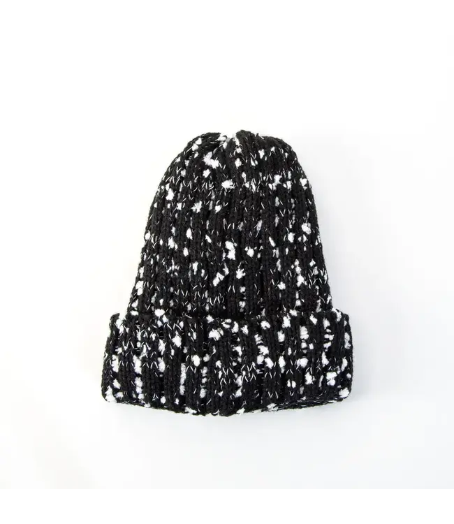 Hat Speckled Knit Remi Black