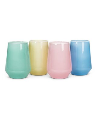 Abbott Collection Pastel Modern Stemless Wine Glass