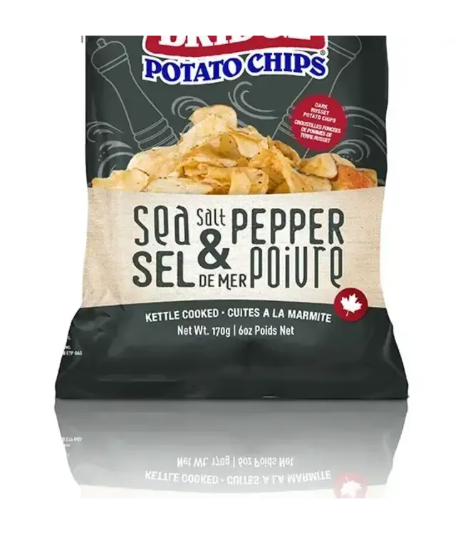Covered Bridge Sea Salt & Cracked Pepper Chips 170g