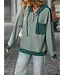 Color Blocking Hooded Sweatshirt