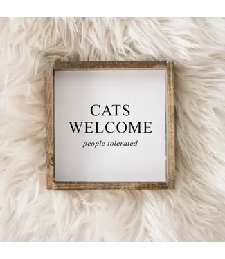 Williamraedesigns Cats Welcome (People Tolerated) Framed Print