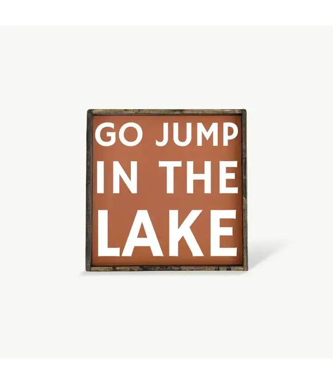 Go Jump in the Lake Framed Print