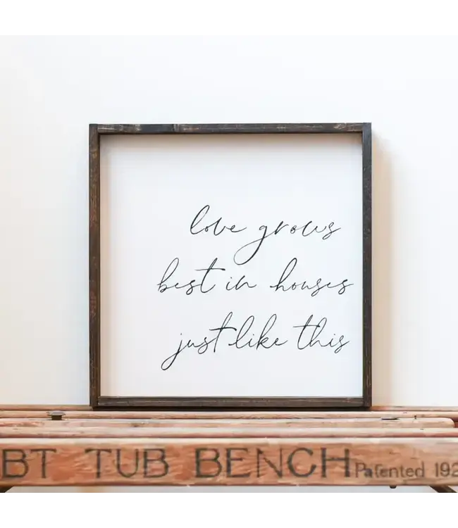 Love Grows Best in Houses Just Like This Framed Print