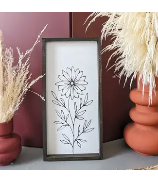 Williamraedesigns Sunflower Line Art Framed Print