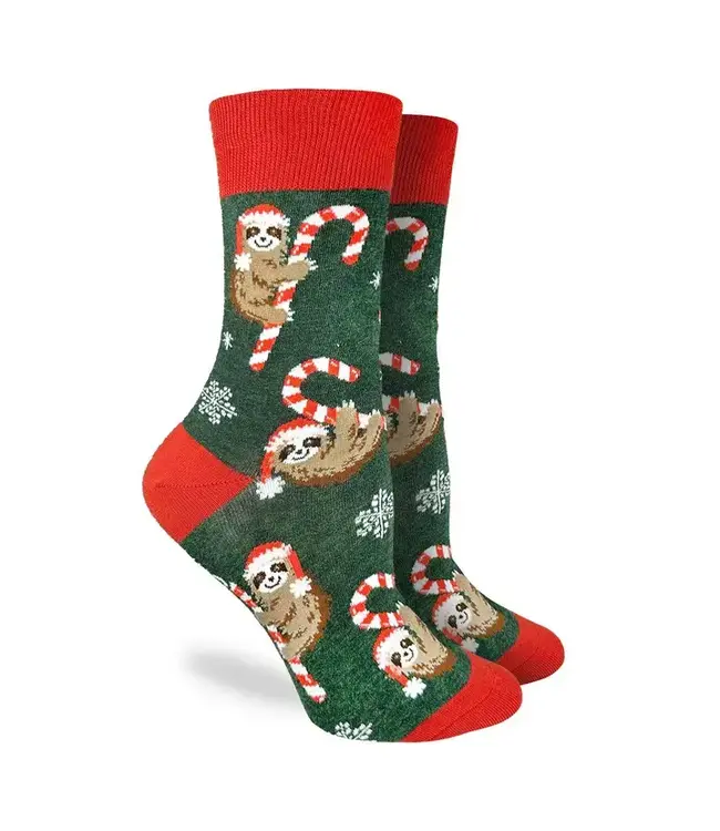 Women's Candy Cane Sloths Socks