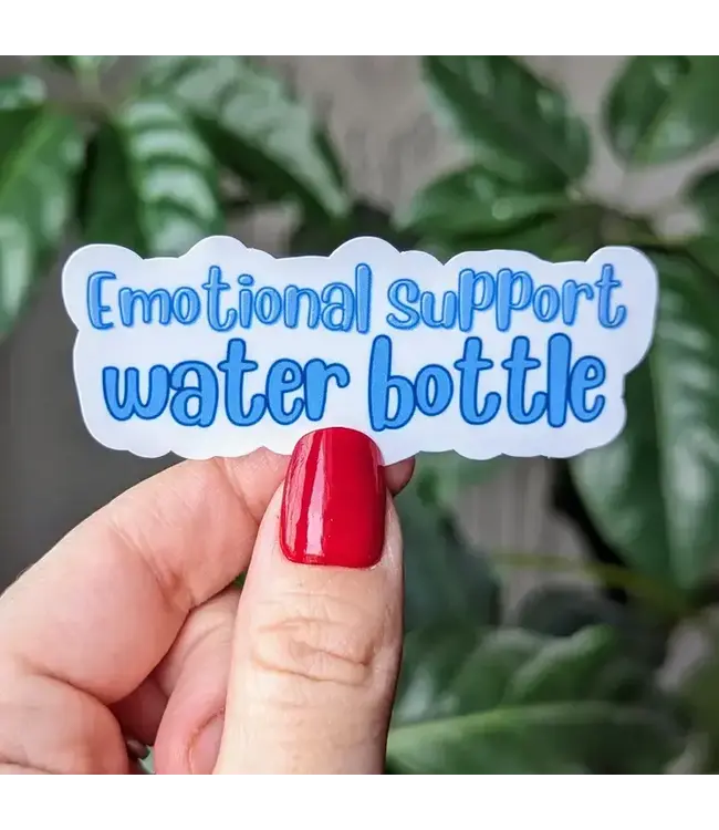 Emotional Support Water Bottle Vinyl Sticker