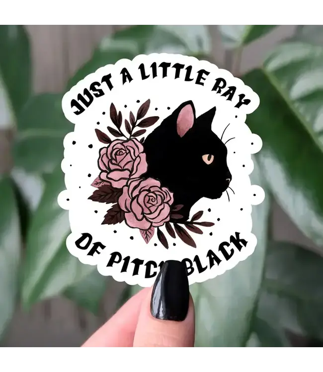 Just A Little Ray of Pitch Black Vinyl Sticker