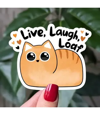 Moonlit Creations Live Laugh Loaf Vinyl Sticker