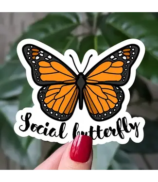 Moonlit Creations Social Butterfly Vinyl Sticker