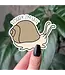Sorry I'm Late Cute Snail Vinyl Sticker