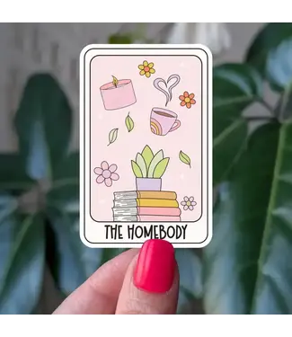 Moonlit Creations The Homebody Tarot Card Vinyl Sticker