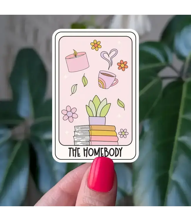 The Homebody Tarot Card Vinyl Sticker