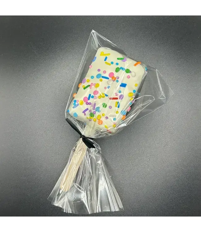 White Chocolate Rice Krispie Square Pop