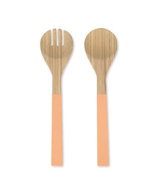 Abbott Collection Salad Servers - Melon