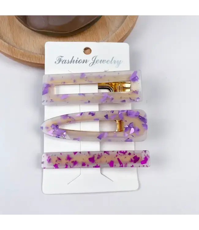 Colorful Candy Hair Clip 3 Pack