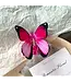 Colorful Butterfly Claw Clip - Large Black/Pink