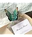 Colorful Butterfly Claw Clip - Medium Blue/Green