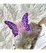 Colorful Butterfly Claw Clip - Small Purple