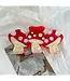 Triple Mushroom Large Hair Claw Clip - Red