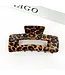 Leopard Print Rectangular Hair Claw Clip
