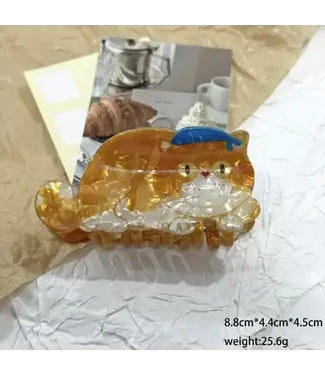 SoapElenGlen Orange Cat Claw Clip