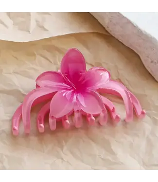 SoapElenGlen Plumeria Large Claw Clip - Pink