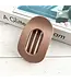 Solid Color Flat Oval Hair Clip