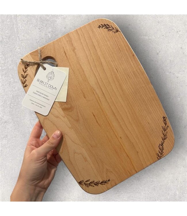 Hand Burned Wood Cutting Board