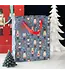 Medium Blue Christmas Nutcracker Print Gift Bag
