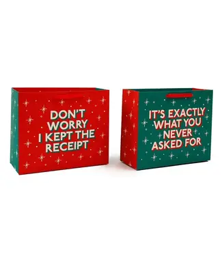 Something Different Wholesale Medium Christmas Typography Gift Bag