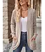 Solid Pit Stripe Casual Long Sleeved Cardigan Jacket