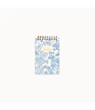 Linden Paper Co. Blue Garden Jotter | Mini Spiral Notebook