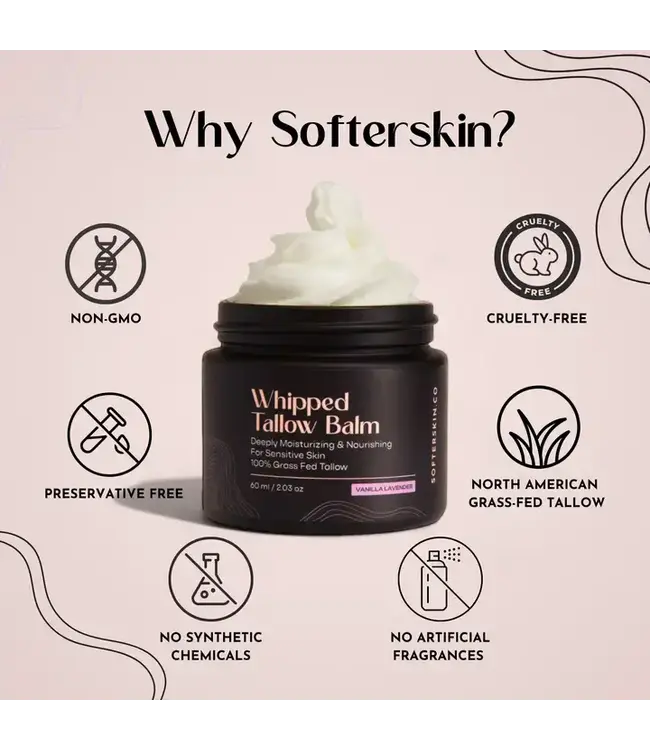 Whipped Tallow Vanilla Lavender 2oz.