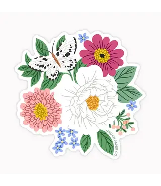 Linden Paper Co. Butterfly Floral Cluster Sticker