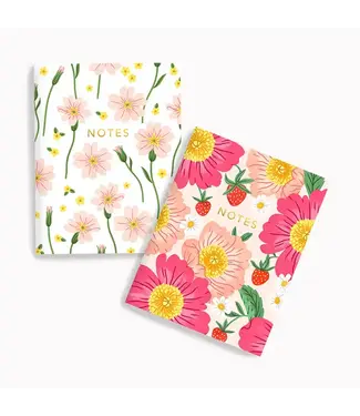 Linden Paper Co. Strawberry Peonies + Lottie Floral | Pocket Notebook Set
