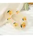 Vibrant Fruit Print Oval Hair Claw Clip