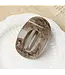 Marbled Oval Hair Claw | Brown