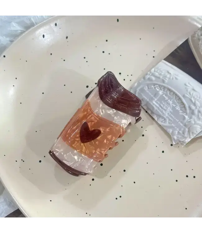 Coffee Hair Claw Clip