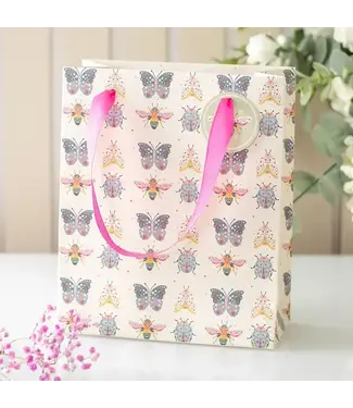 Something Different Wholesale Medium Pastel Floral Bug Print Gift Bag