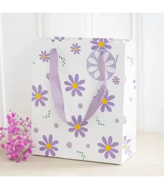 Something Different Wholesale Medium Purple Daisy Gift Bag