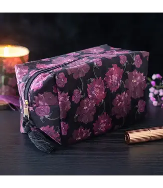 Something Different Wholesale Dark Romance Floral Print Makeup Bag