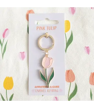 Something Different Wholesale Pink Tulip Keyring