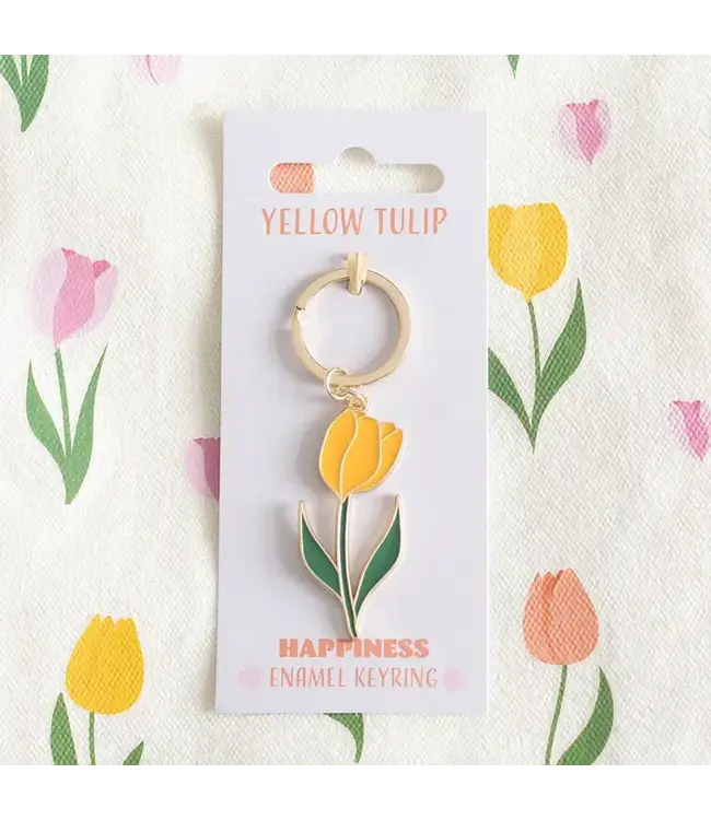 Yellow Tulip Keyring
