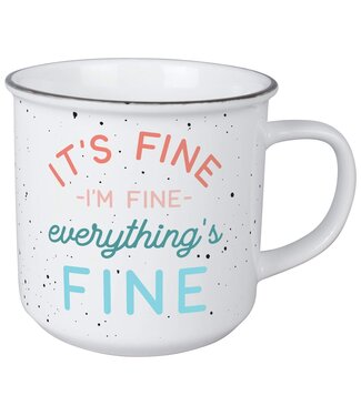Carson Home & Gift Everything's Fine Vintage Mug