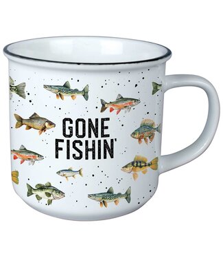 Carson Home & Gift Gone Fishin' Vintage Mug